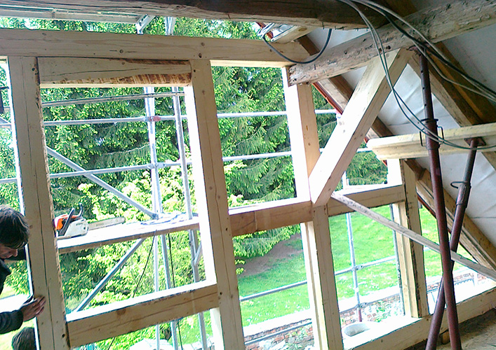 Fachwerksanierung Gemeindehaus Halenbeck