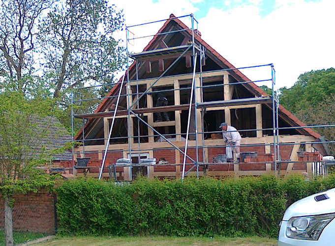 Fachwerksanierung Gemeindehaus Halenbeck