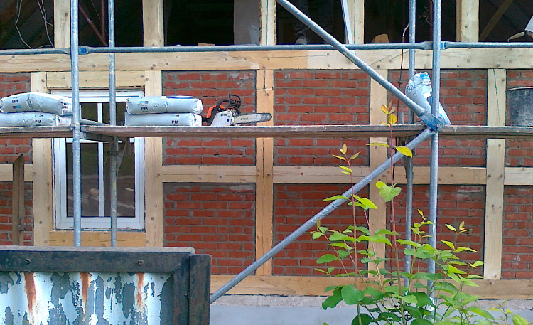 Fachwerksanierung Gemeindehaus Halenbeck